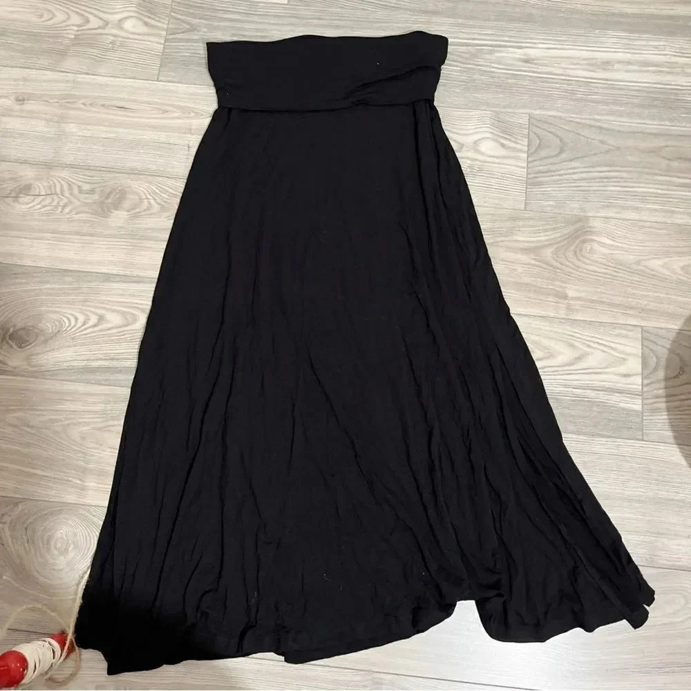 Lord & Taylor side slit maxi black skirt Size S - Picture 2 of 8